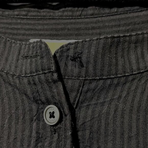 Michael Michael Kors Womens Size L Black Button-Front Long-Sleeve Tunic Top - Picture 3 of 9